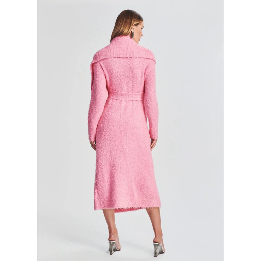Women's SEROYA Pink Long Cardigan size L in Rose Bloom - Picture 4 of 8
